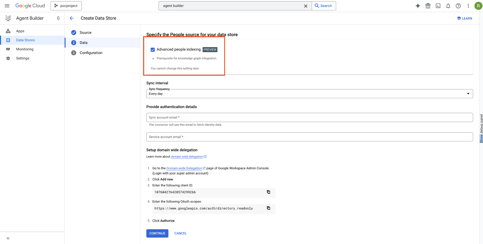 Select Advanced people indexing.