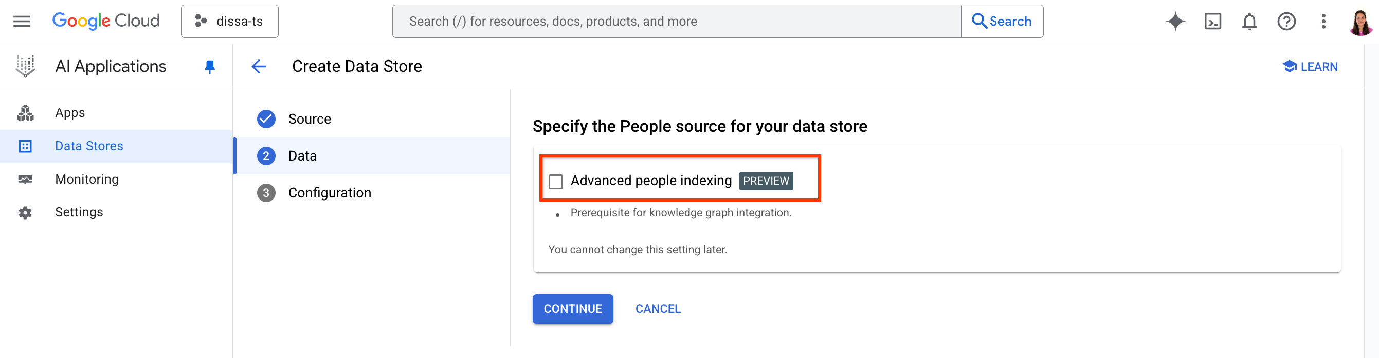Clear Advanced people indexing.
