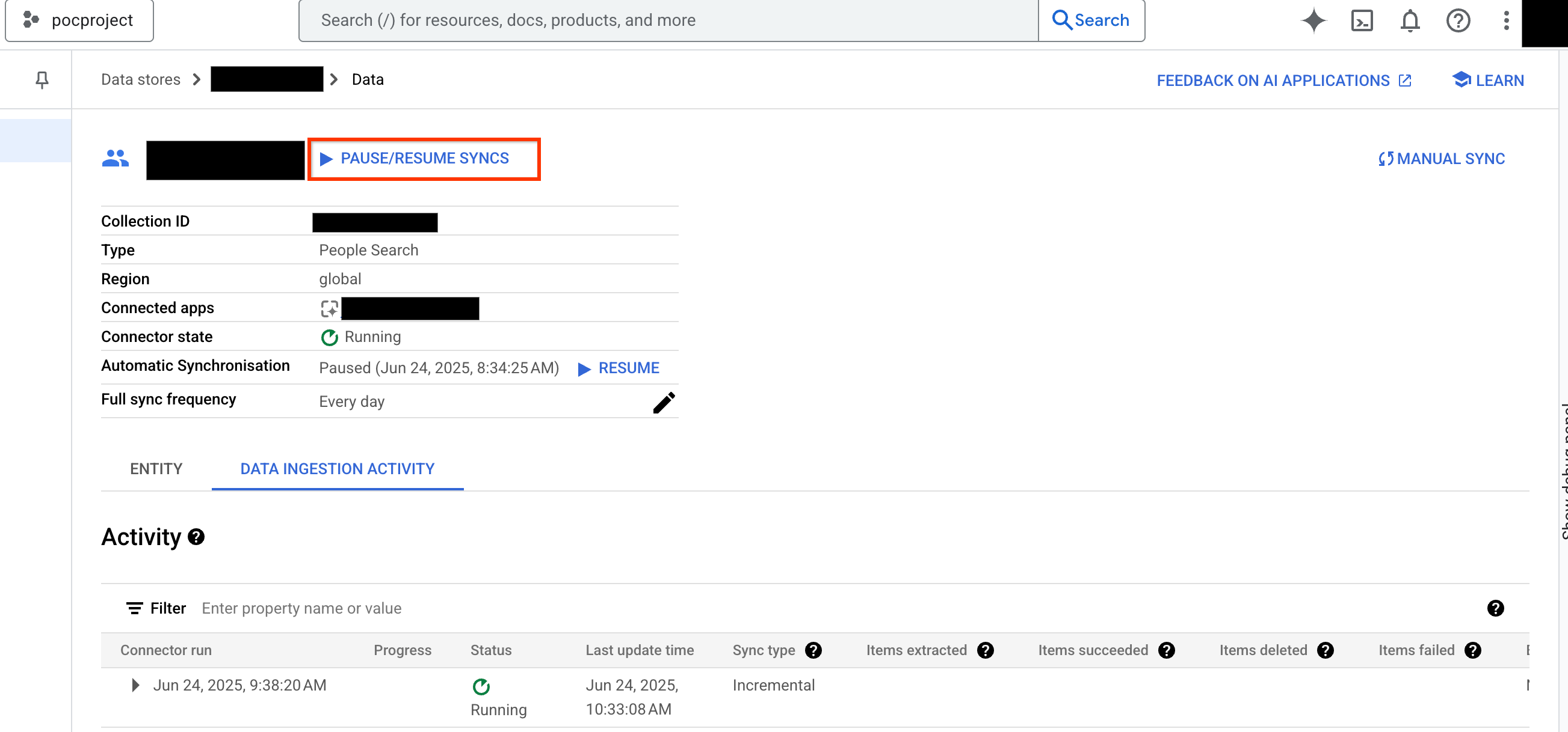 Pause or resume data syncs.