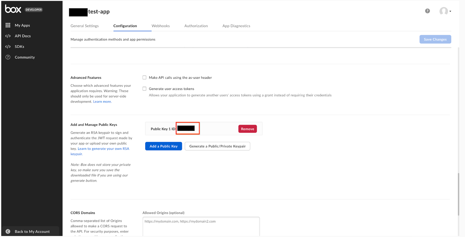 agregar y administrar claves públicas