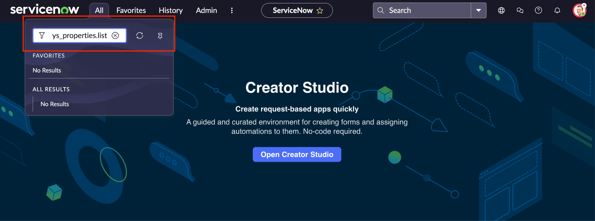 Locate system properties in ServiceNow
