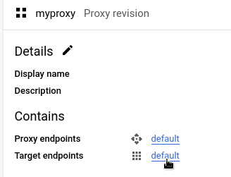 Proxy Explorer 中選取的目標端點。