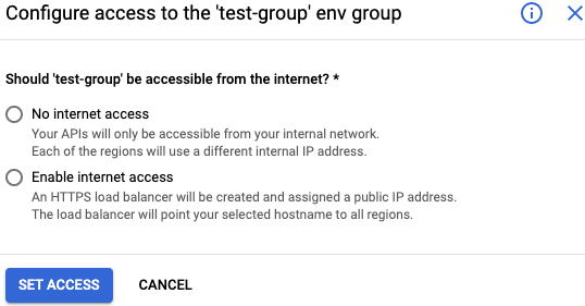 Configura el acceso