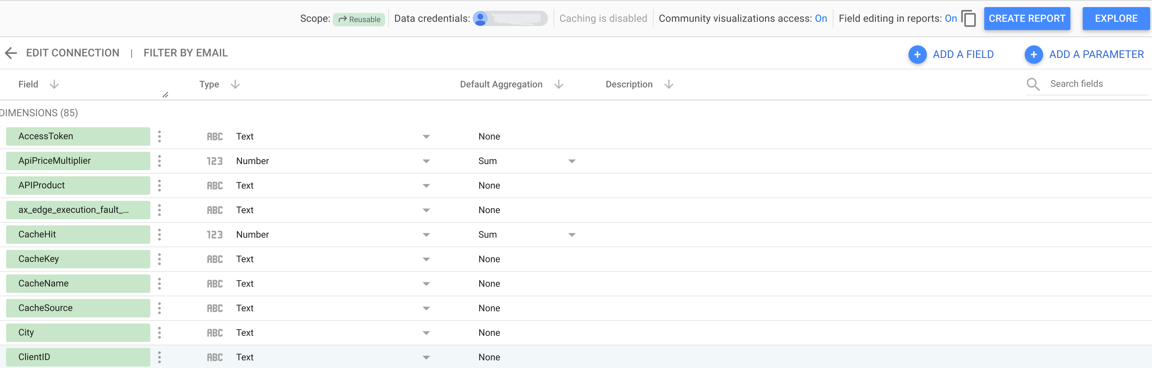 Looker Studio 中的 Apigee Analytics 頁面。