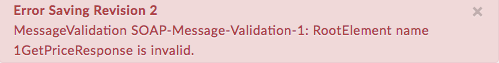 O nome do RootElement 1GetPriceResponse é uma mensagem de erro inválida.