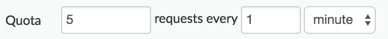 Setting a quota limit in the Apigee UI.