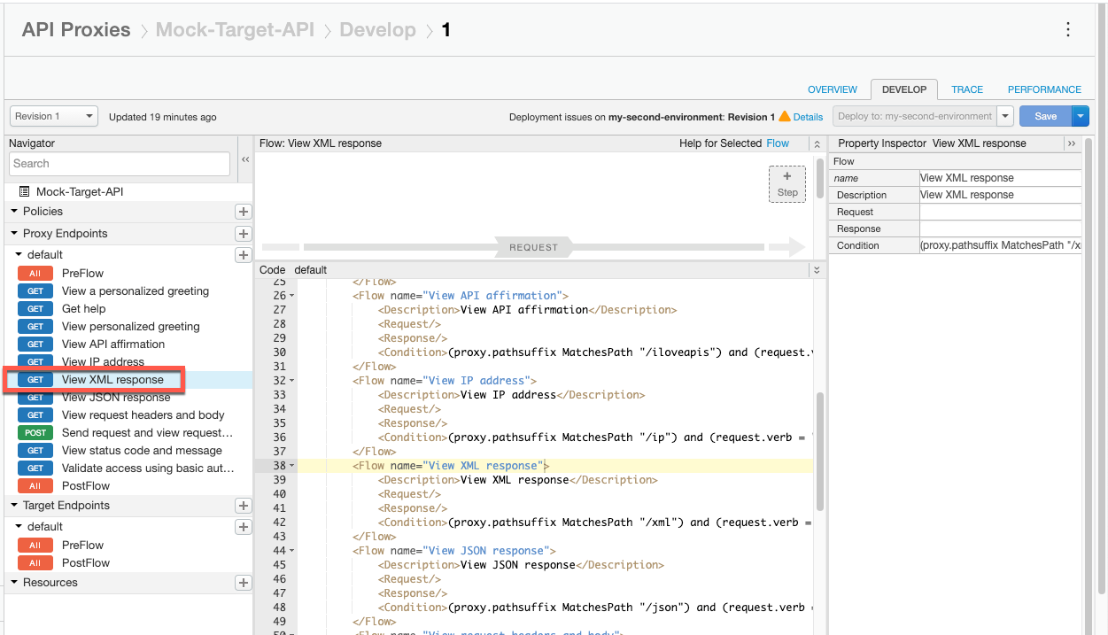 選取「View XML Response」