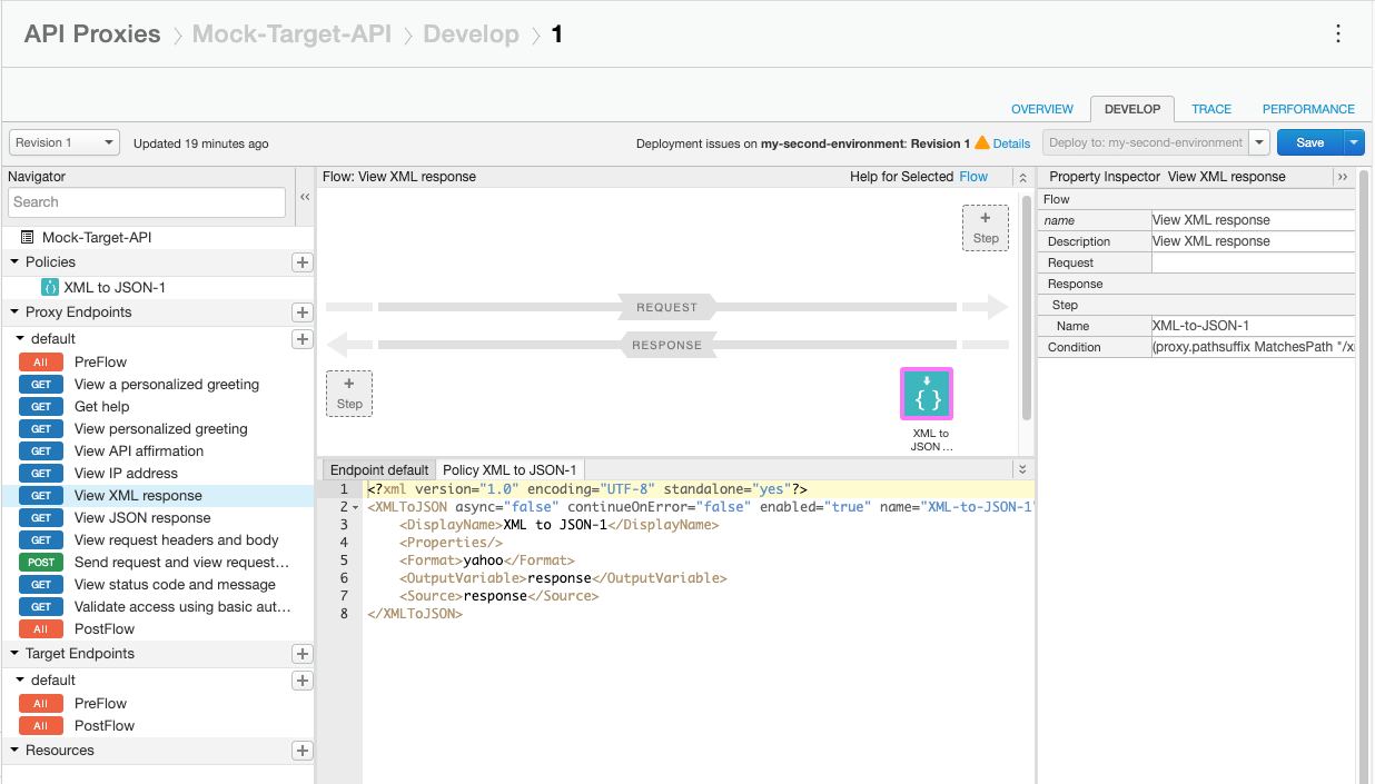 Criterio XML to JSON nel flusso