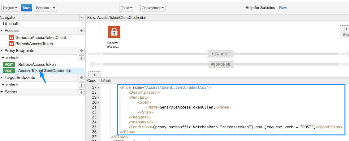 Code XML pour le flux conditionnel.