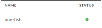 顯示 one-fish API Proxy 的狀態 (目前已部署) (綠色圓點圖示)
