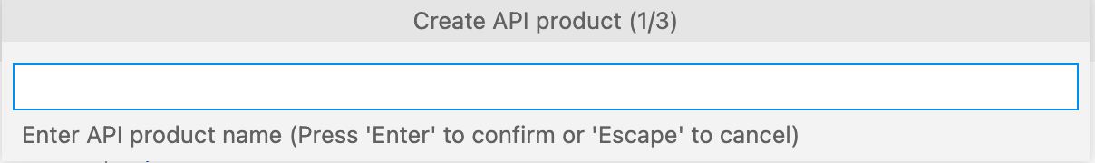 「Create API product」精靈的第一頁
