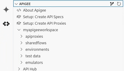 Apigee section of Cloud Code
