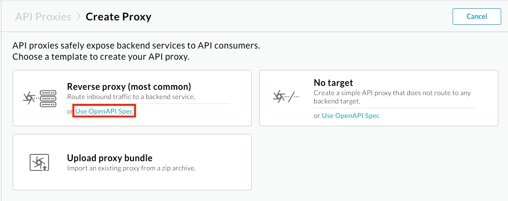 Grafik: OpenAPI-Spezifikation verwenden