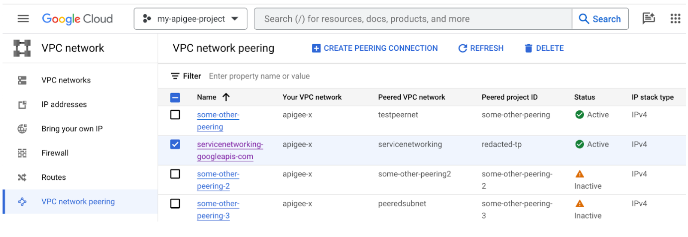 Panggilan non-produktif jaringan VPC