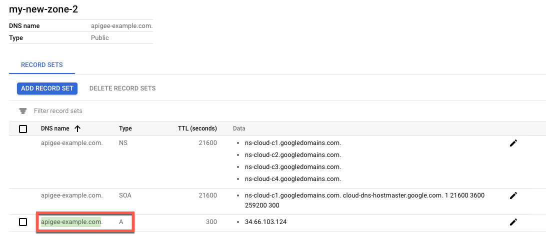 Variável de ambiente de nome de DNS destacada