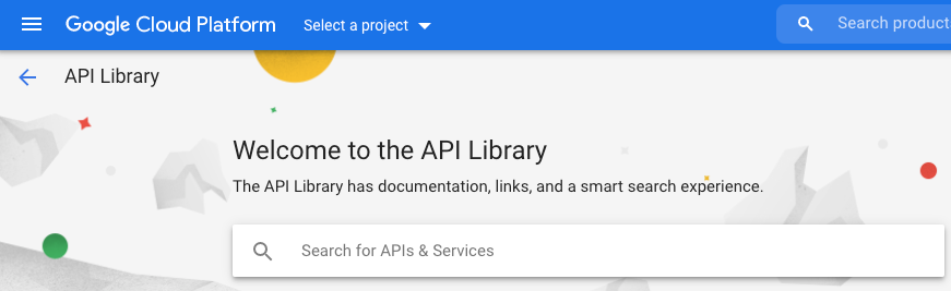 API 程式庫搜尋方塊