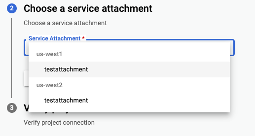 Ubicación del ID del proyecto de Apigee necesario para la configuración del adjunto de servicio.