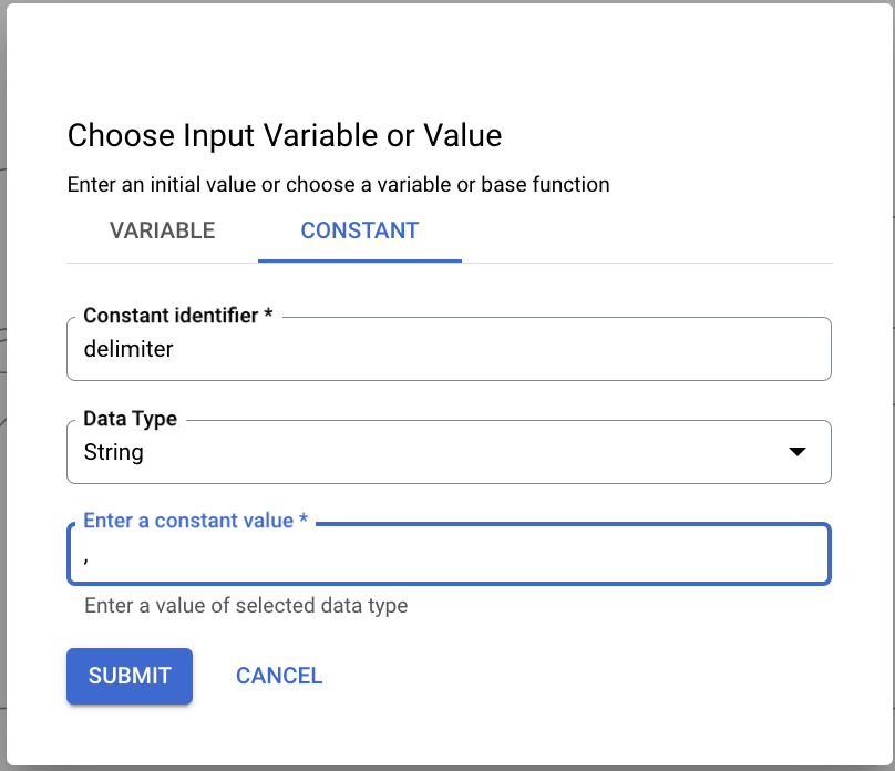 顯示「Add Constant」對話方塊的圖片