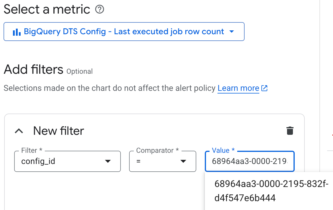 Set the config_id filter.