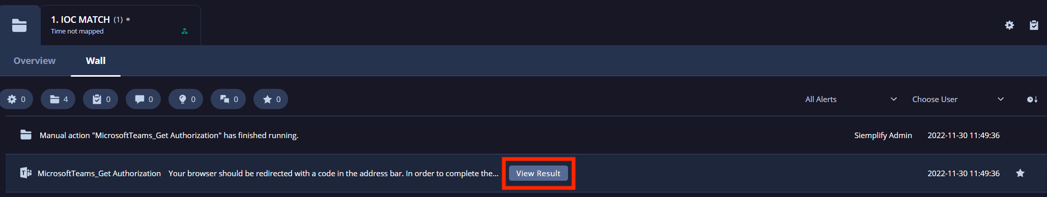Pulsante Visualizza risultati