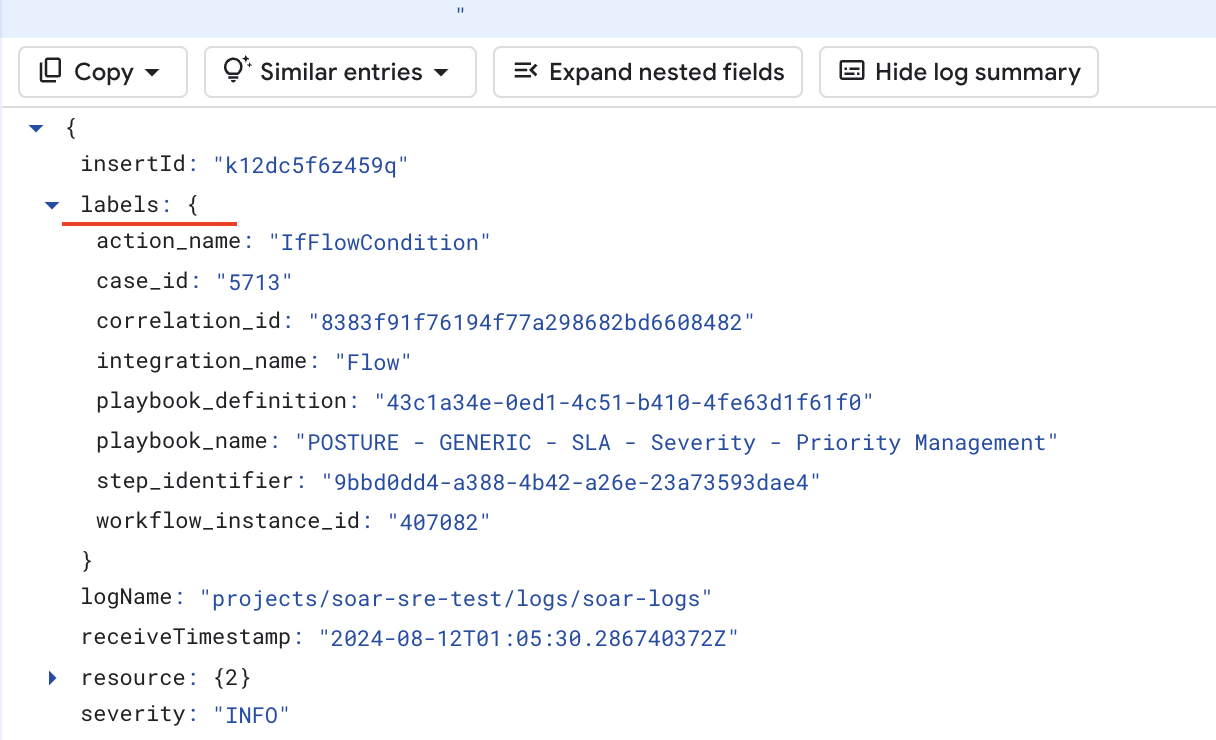 Registar etiquetas em mensagens.