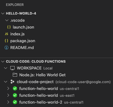 Cloud Functions Explorer rearranged