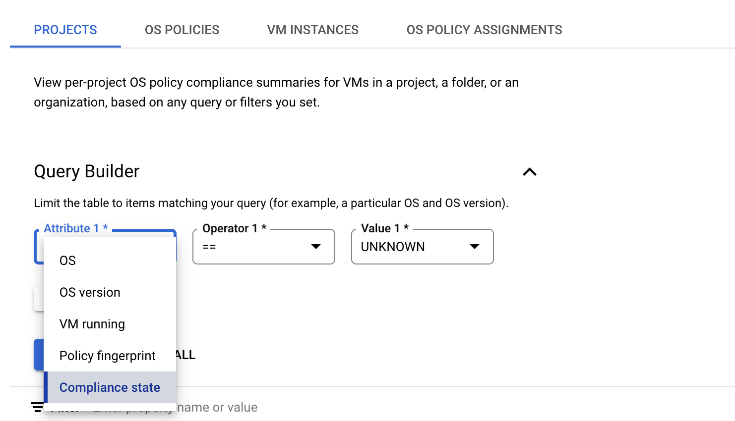 Query builder dengan satu atribut.