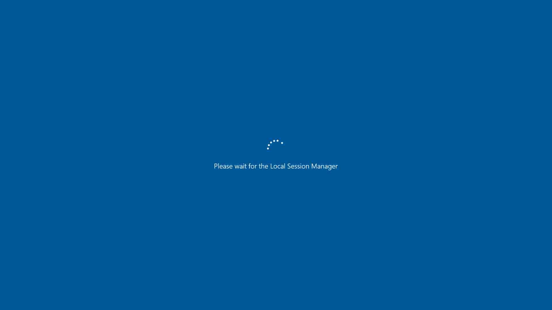 Windows Server 2016 carica i servizi di sistema.