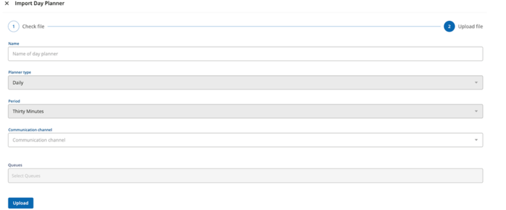 An example of the import form is shown.