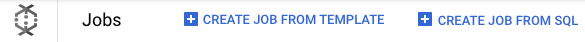 Schaltfläche „Job aus Vorlage erstellen” in der Google Cloud Console