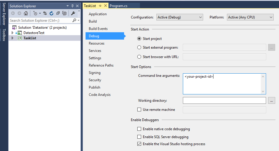 Finestra di debug di Visual Studio