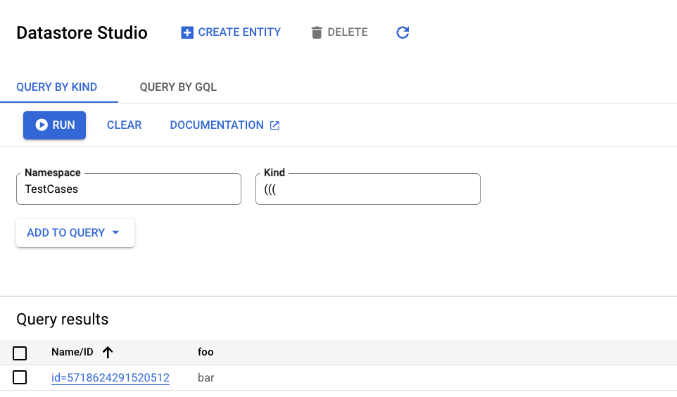 Page &quot;Datastore Studio&quot;