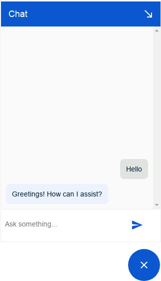 Dialogflow Messenger-Screenshot