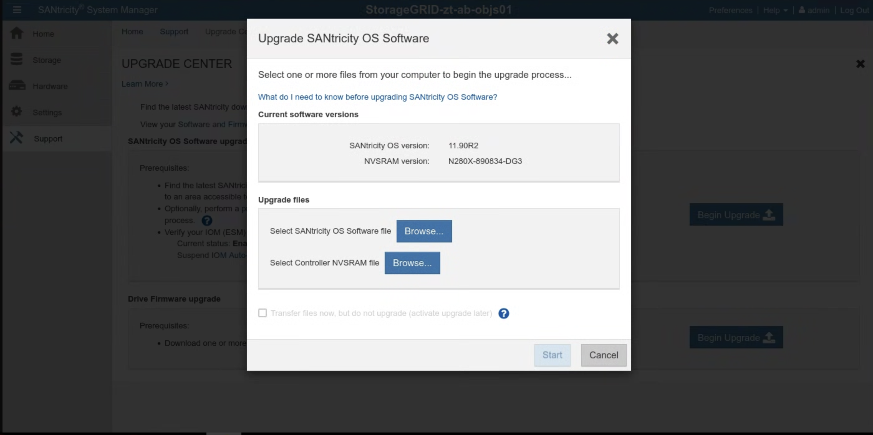 Cómo verificar la versión de SANtricity