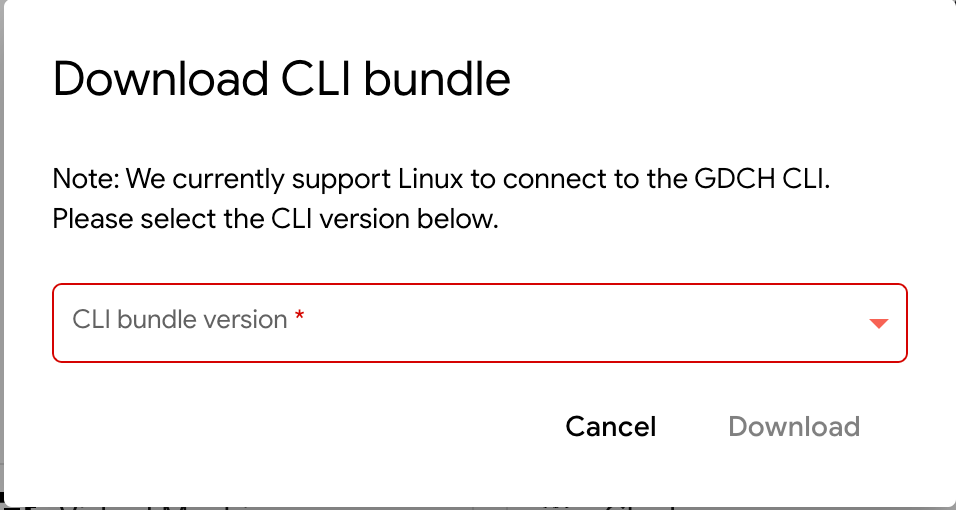 Scaricare il bundle dell&#39;interfaccia a riga di comando