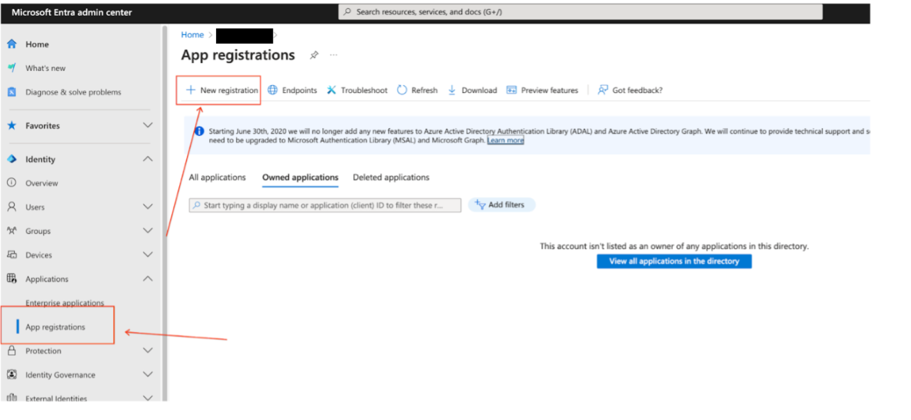 在 Entra 中注册新应用