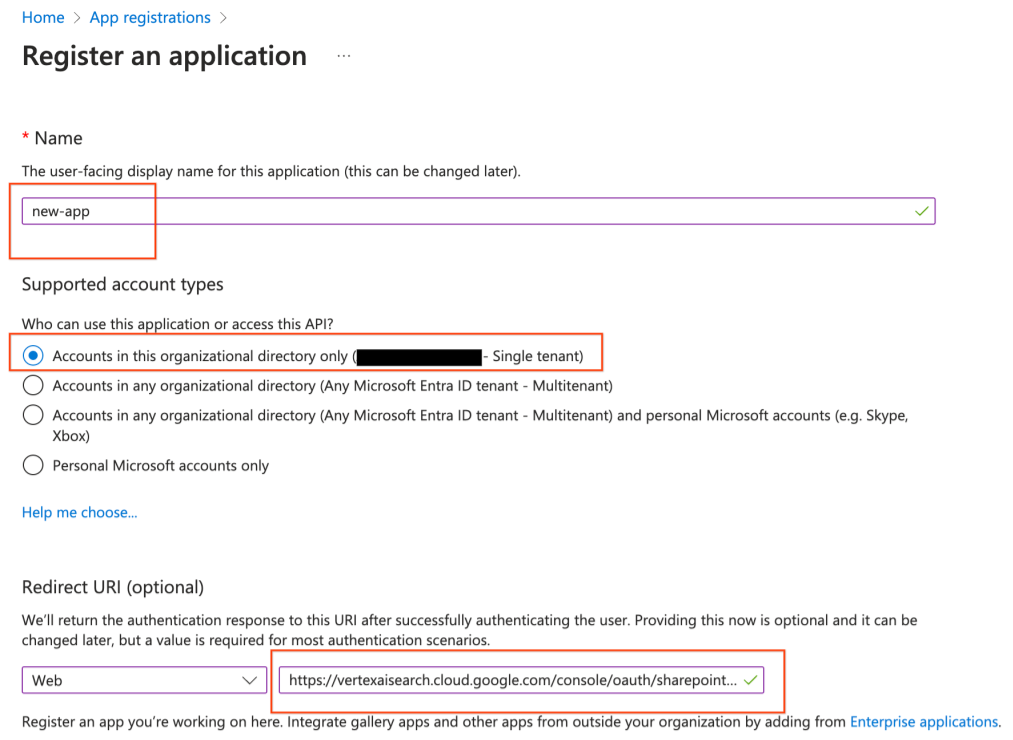Register Accounts in the organizational directory only