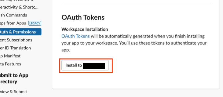 Install the app in your workspace