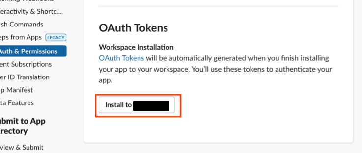 Install the app in your workspace