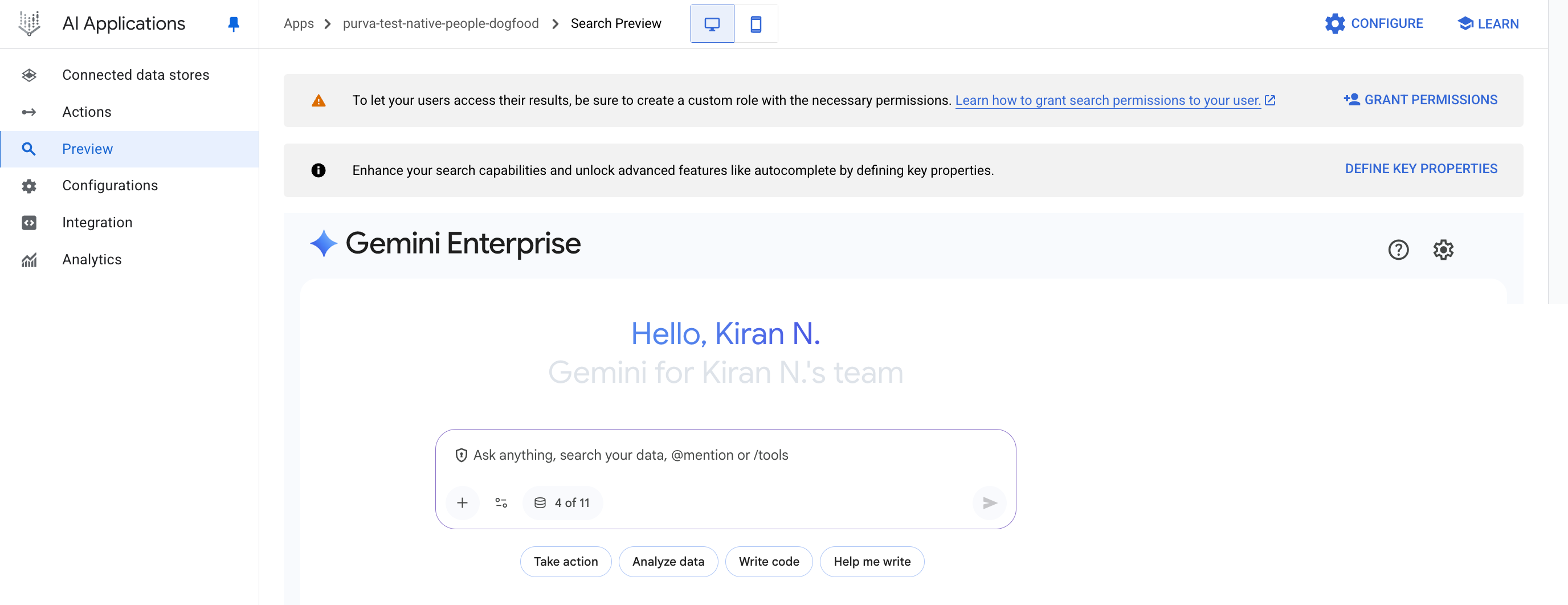 검색 결과를 미리 봅니다.