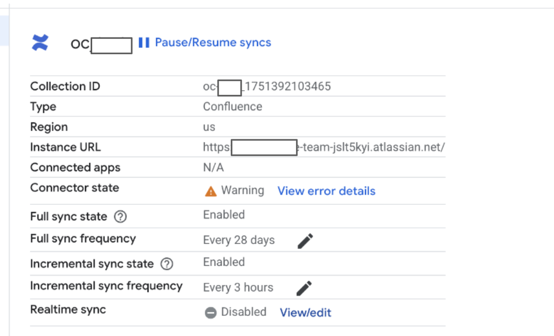 Sincronização em tempo real do Gemini Enterprise com o Confluence