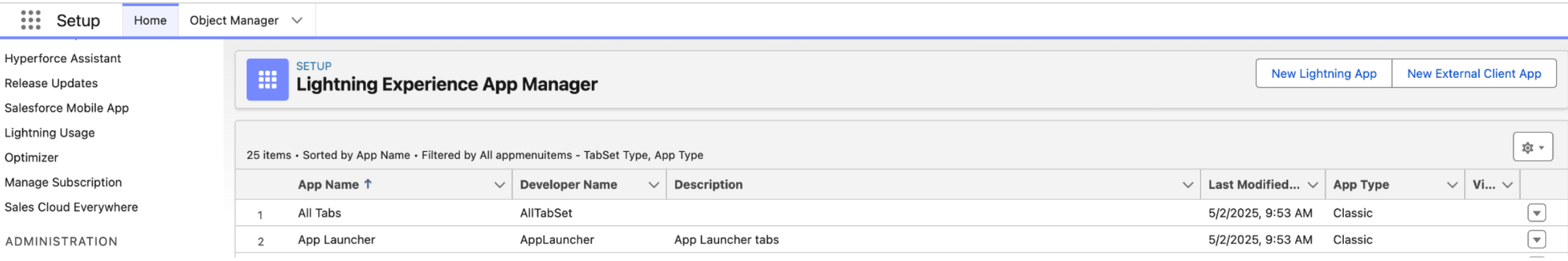 Nuova app client esterna