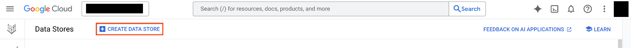 Create a new data store