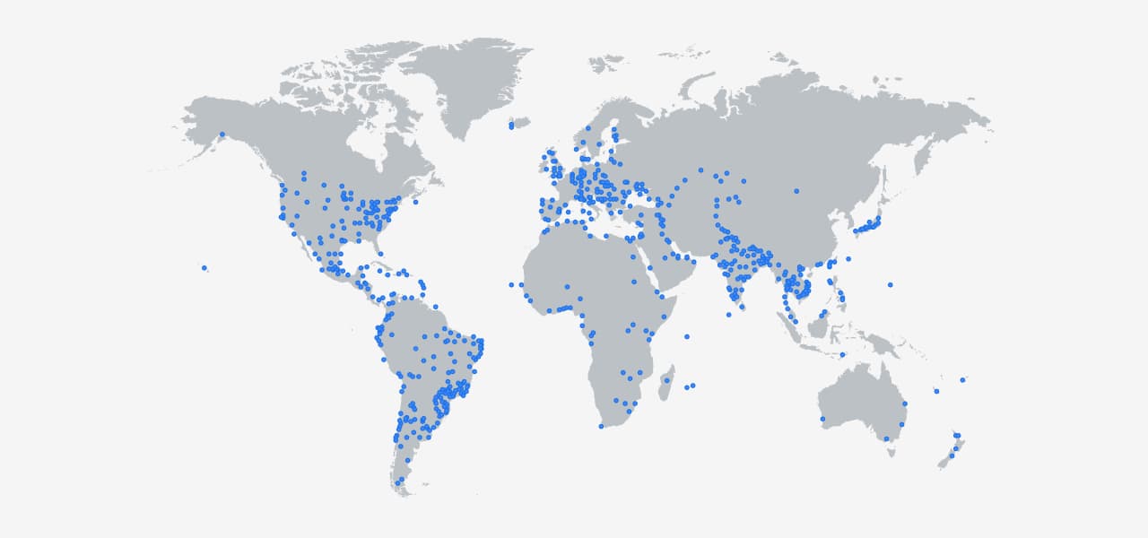 Cloud Media Edge を示した地図