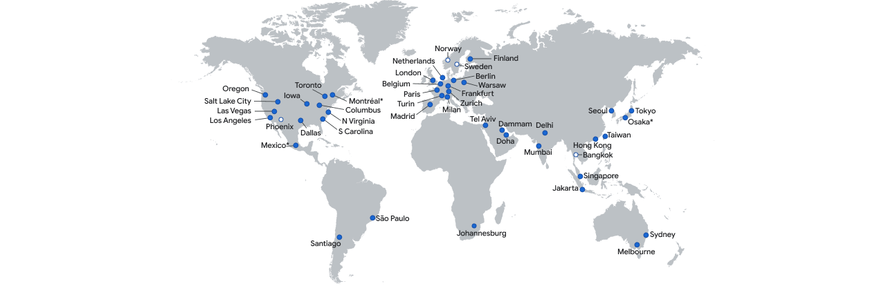 Carte des régions