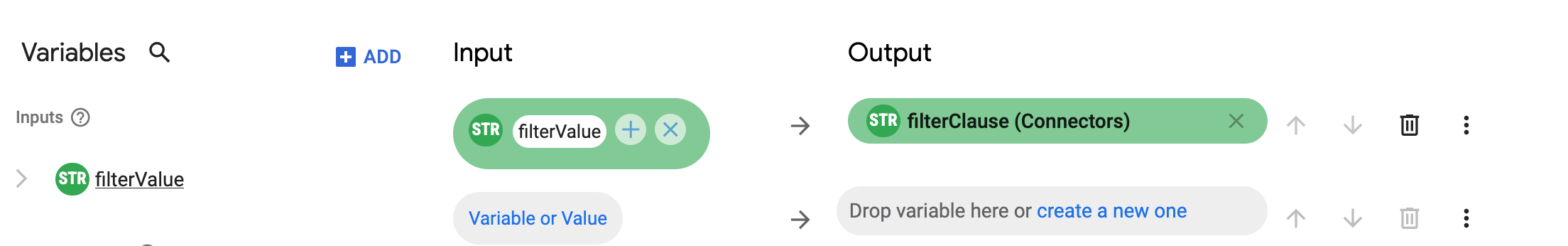 set filter clause in the data mapping editor