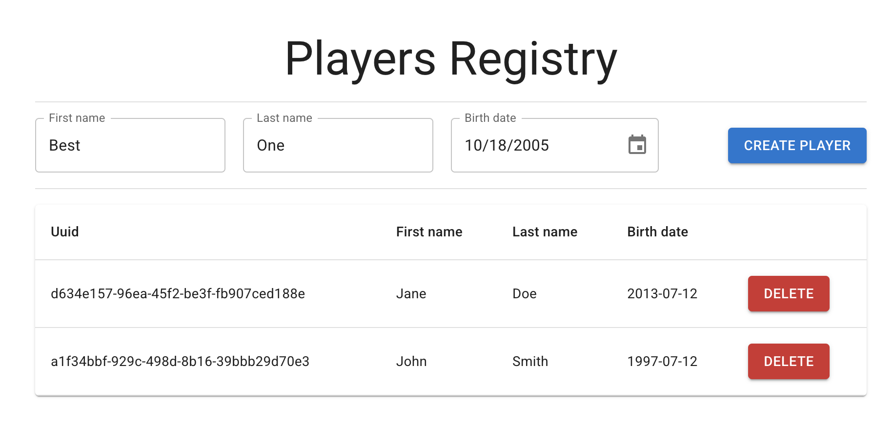 新增或刪除球員。