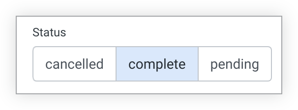 Button toggles appear as a horizontal series of connected buttons representing filter values.