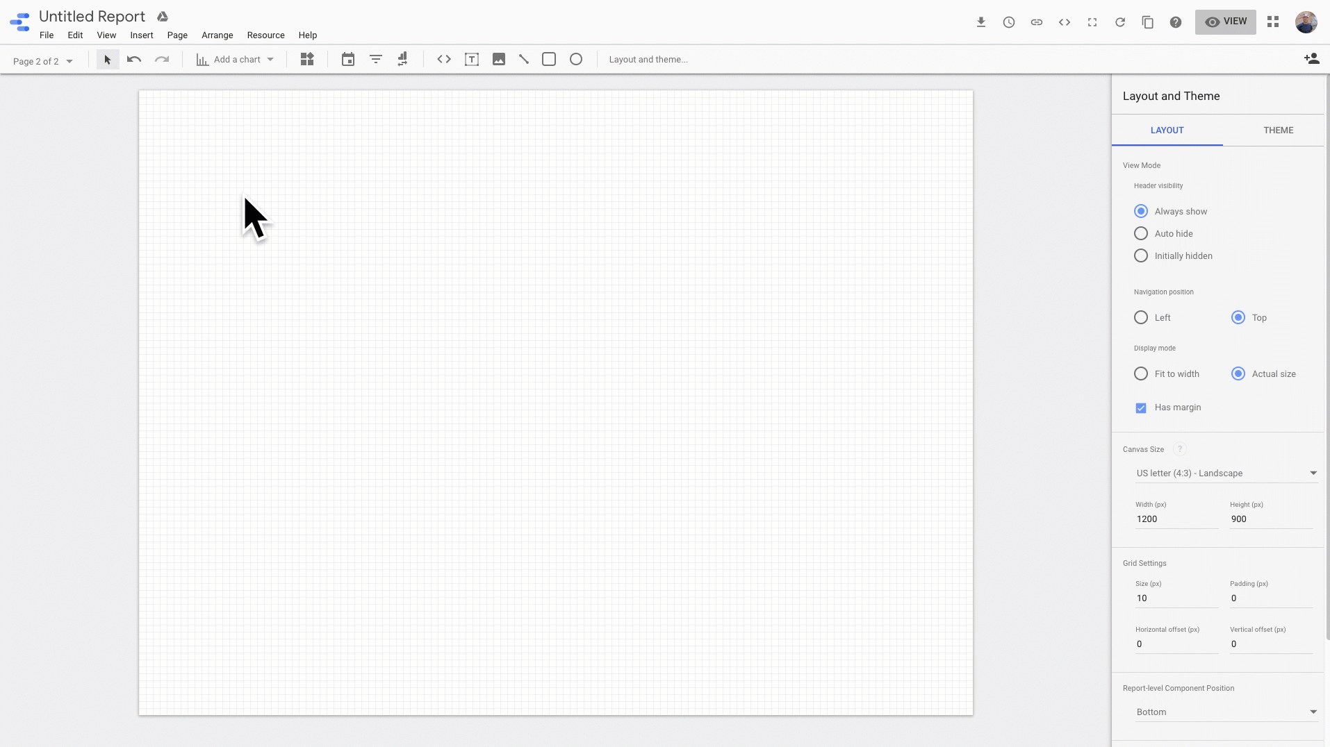 A user selects a stacked bar chart and a donut chart from the Add a Chart menu, then resizes them together on a report canvas.