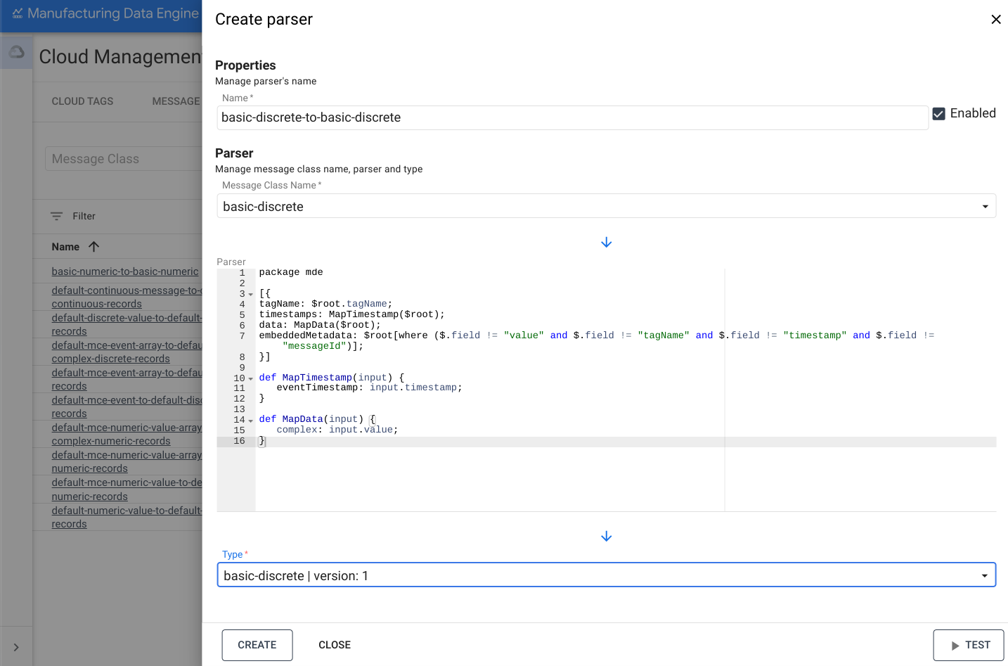 Basic-discrete Parser